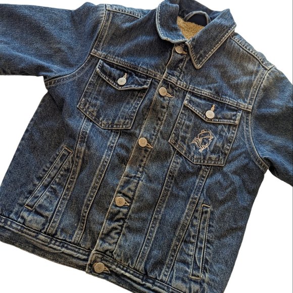 Vintage Thick Lined Adventures of Tin Tin Demin Jacket Unique - Picture 10 of 15